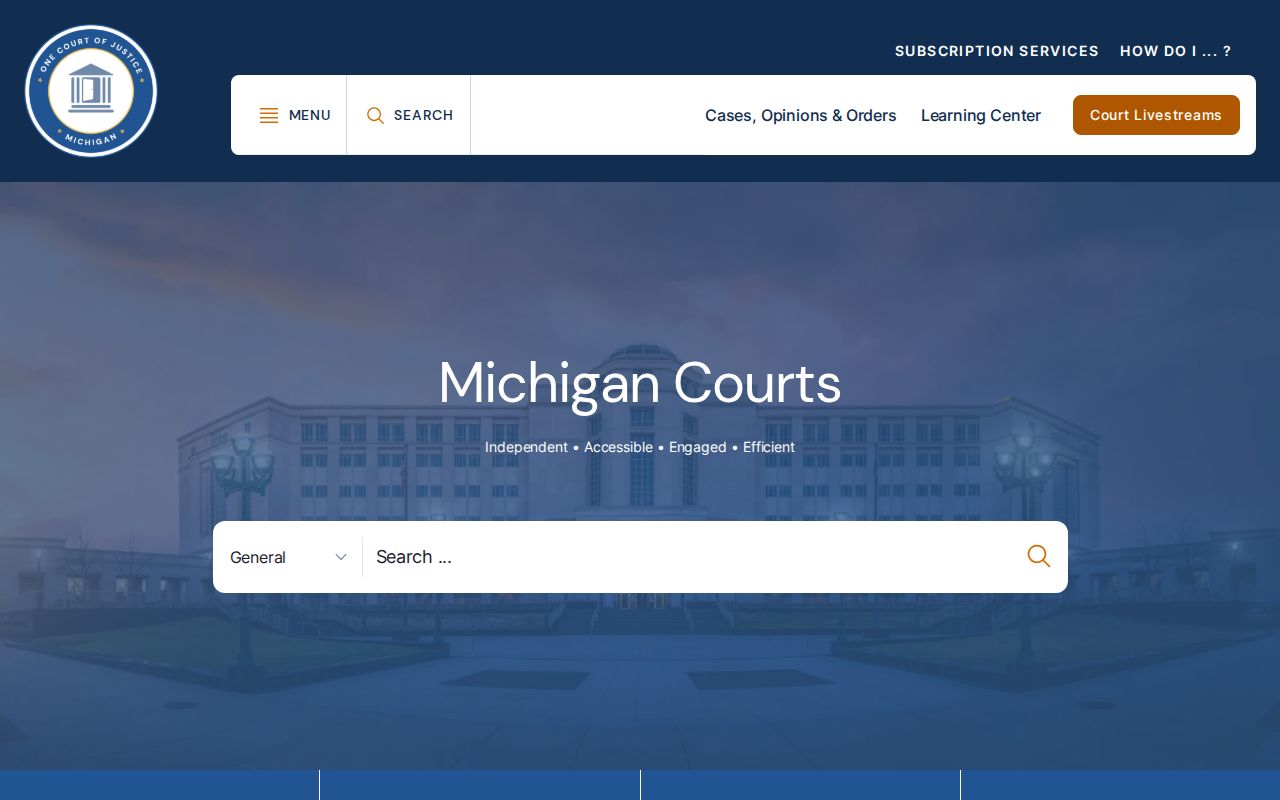 Menominee County court docket Michigan Courts search access